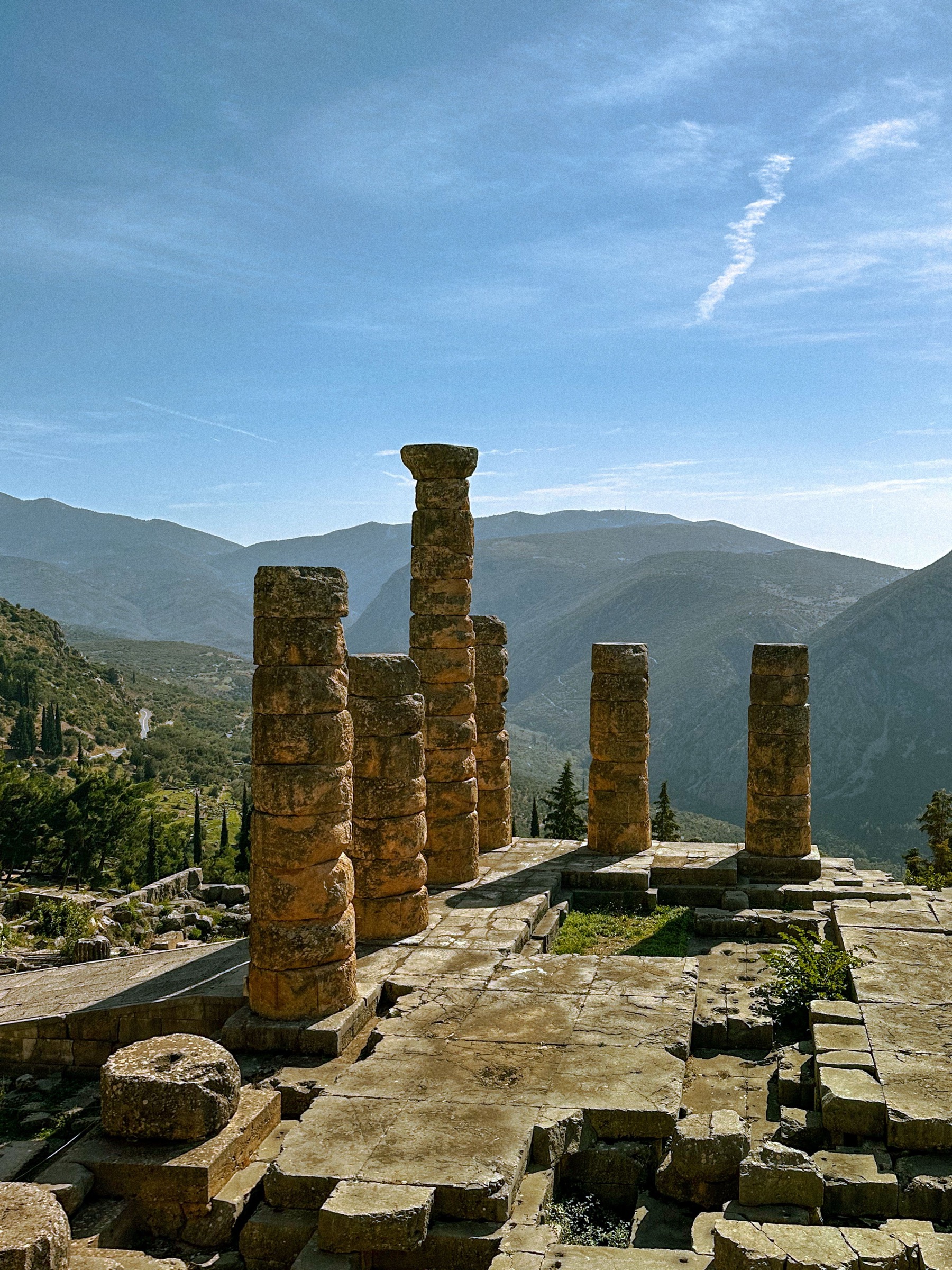 Ancient archaeological site at Delphi, Greece