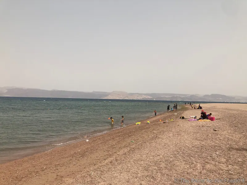 The Red Sea beach at Aqaba in Jordan