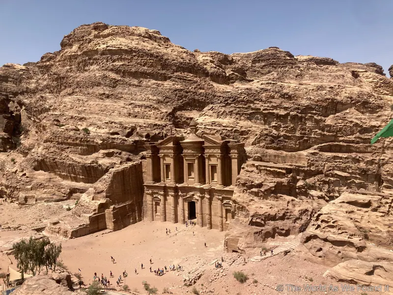 The Monastery at Petra from a rocky viewpoint