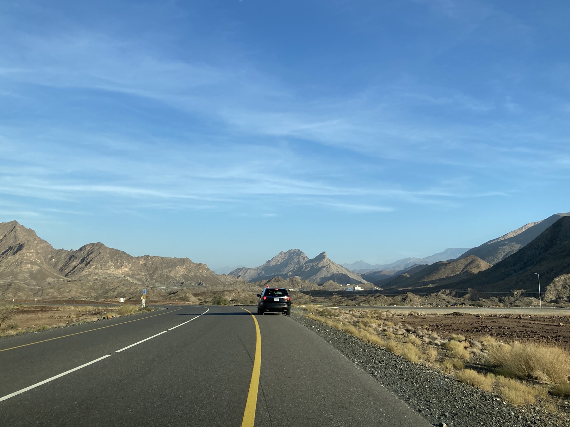Road through the Omani landscape