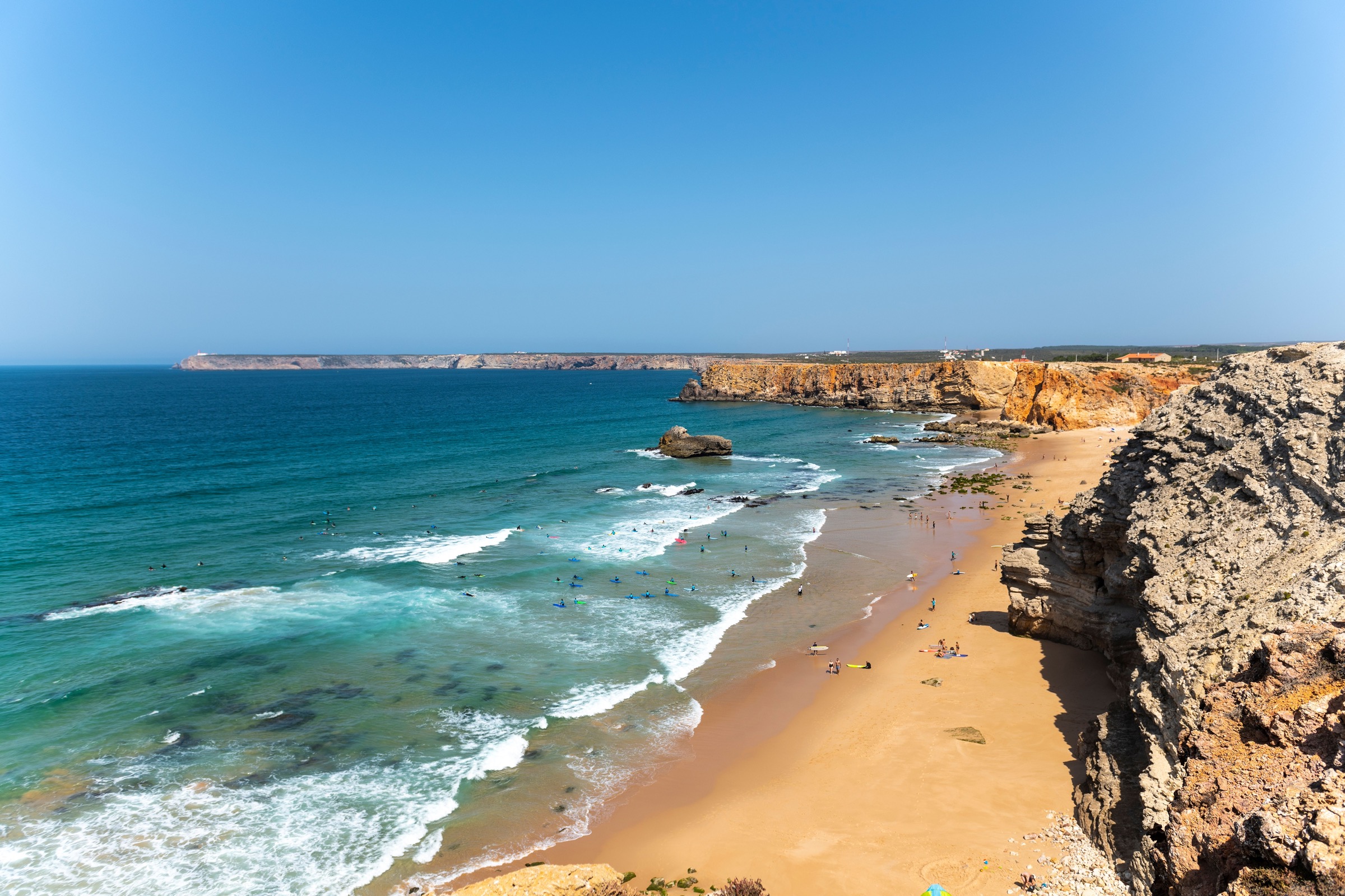 Atlantic coastline and beach in Portugal