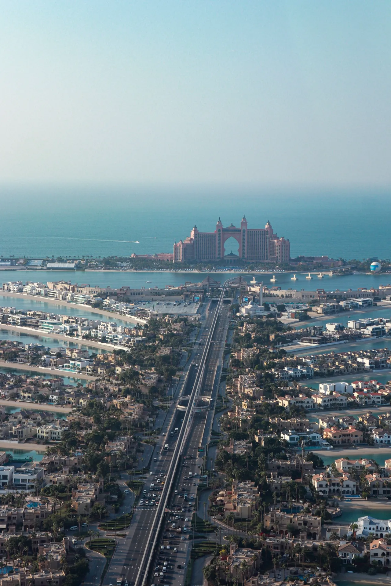 Palm Jumeirah and Atlantis The Palm in Dubai