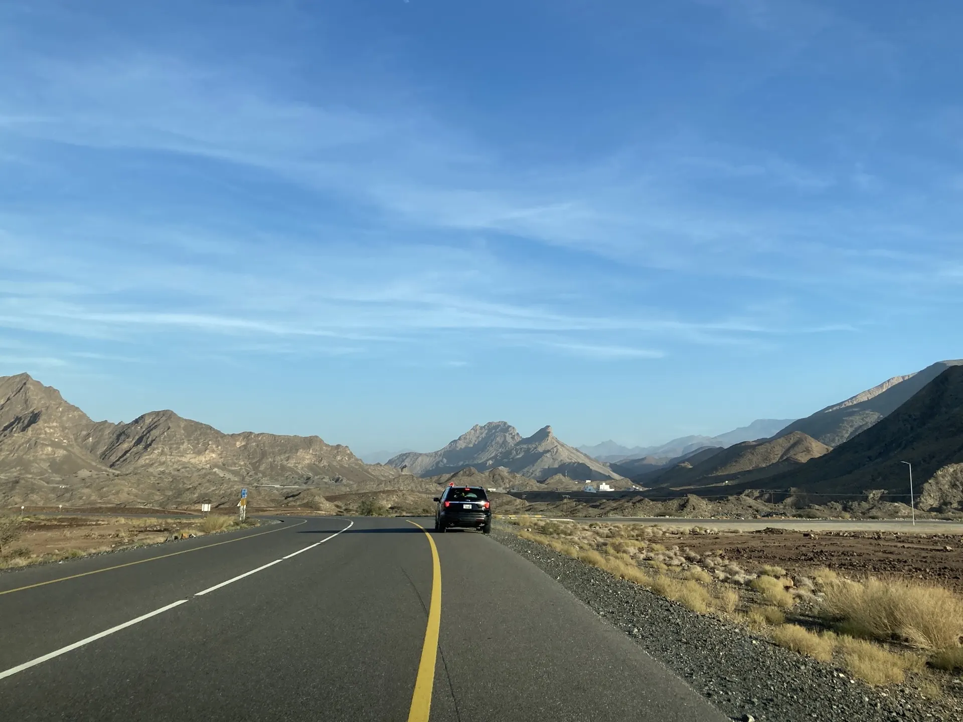 Road through the Omani landscape