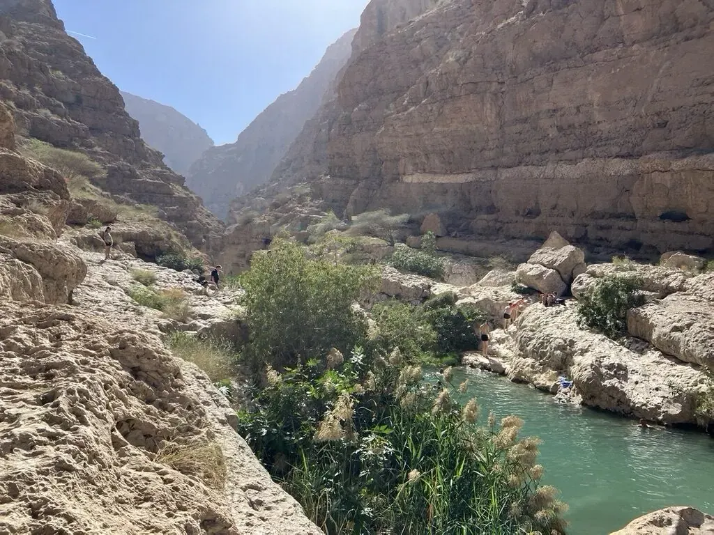 The pools and canyon at Wadi Shab in Oman